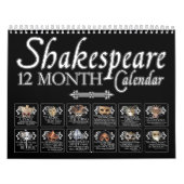 Shakespeare-Theater- maskiert Wandkalender (Titelbild)