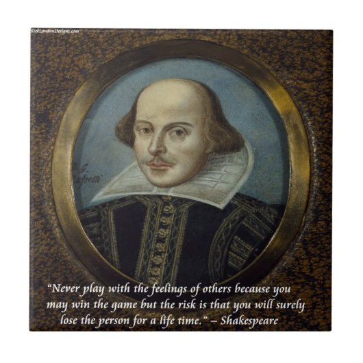 Shakespeare und sein berühmtes Gefühl Zitat Fliese (Vorderseite)