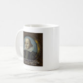 Shakespeare und sein berühmtes Gefühl Zitat Kaffeetasse (Vorderseite Links)