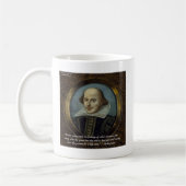 Shakespeare und sein berühmtes Gefühl Zitat Kaffeetasse (Links)
