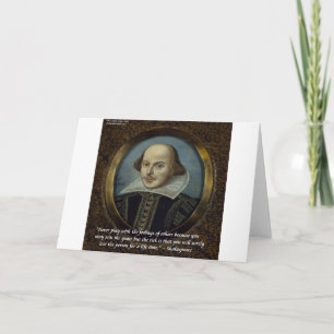 Shakespeare und sein berühmtes Gefühl Zitat Karte