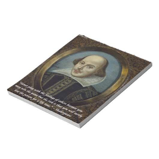 Shakespeare und sein berühmtes Gefühl Zitat Notizblock (Rotiert)
