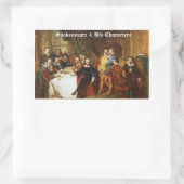 Shakespeare und seine Charakteraufkleber Rechteckiger Aufkleber (Tasche)