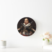 Shakespeare vergangene Prolog-Zitat Runde Wanduhr (Zuhause)