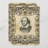 Shakespeare Wedding Einladung (Vorne/Hinten)