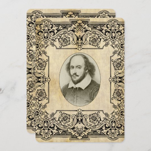 Shakespeare Wedding Einladung (Vorne/Hinten)