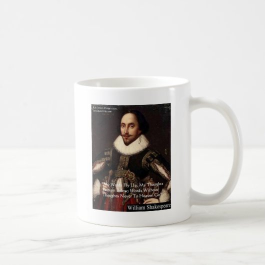Shakespeare "Worte im Himmel" Zitate von Weisheit Kaffeetasse (Rechts)