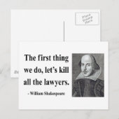 Shakespeare Zitat 4b Postkarte (Vorne/Hinten)