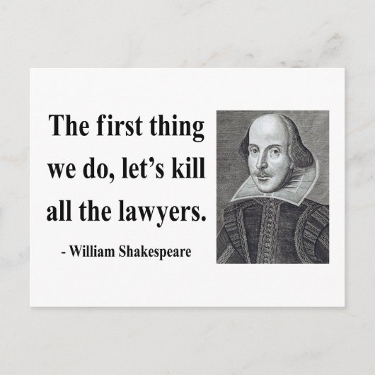 Shakespeare Zitat 4b Postkarte (Vorderseite)