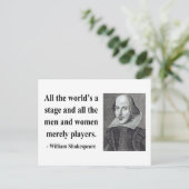 Shakespeare Zitat 5b Postkarte (Stehend Vorderseite)