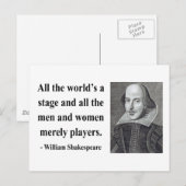Shakespeare Zitat 5b Postkarte (Vorne/Hinten)