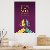 Shakespeare-Zitat: An sich selbst ist wahr Poster (Küche)