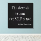 Shakespeare-Zitat an sich selbst sind wahre Zitate Leinwanddruck (Insitu (Holzboden))