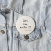 Shakespeare-Zitat, das Live sind, Liebe und Button (Beispiel)