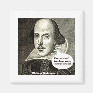 Shakespeare-Zitat der Kurs der wahren der Liebe Di Magnet