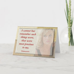 Shakespeare Zitat - Grußkarte Dankeskarte