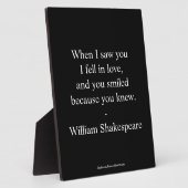 Shakespeare-Zitat - Ich bin in Liebe gefallen Fotoplatte (Seite)