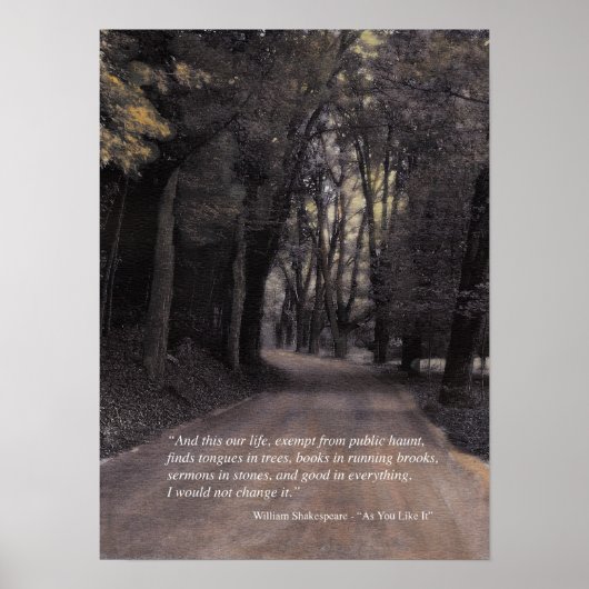 Shakespeare Zitat: In Buffalo Road Poster beilegen (Vorne)