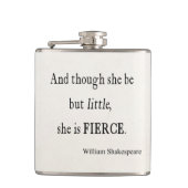 Shakespeare-Zitat ist sie kleine aber heftige Flachmann (Vorderseite)