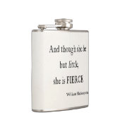 Shakespeare-Zitat ist sie kleine aber heftige Flachmann (Rechts)