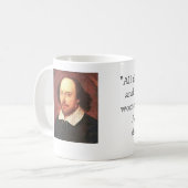 Shakespeare-Zitat Kaffeetasse (Vorderseite Links)