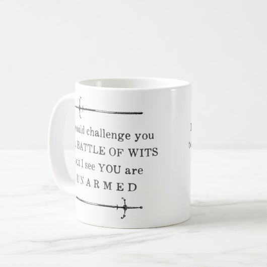 Shakespeare Zitat Kaffeetasse (Vorderseite Links)