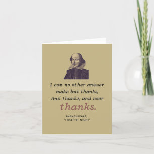 Shakespeare Zitat LiteraturDanktheater Dankeskarte