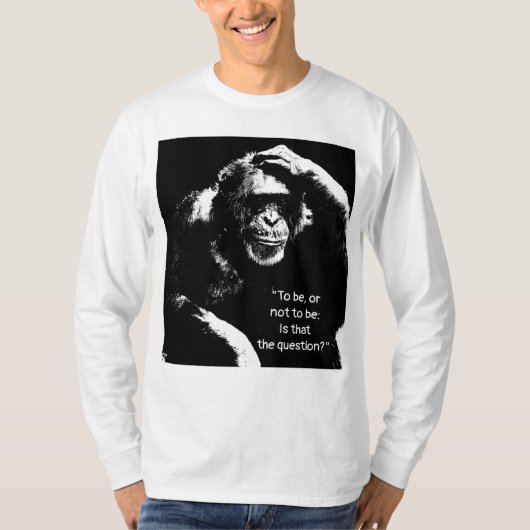 Shakespeare Zitat Pop Kunst Denken Affen Männer T-Shirt (Vorderseite)