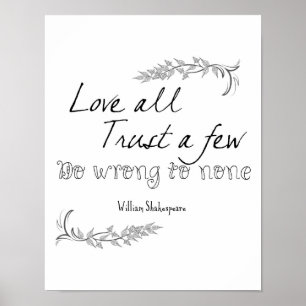 Shakespeare-Zitat Poster