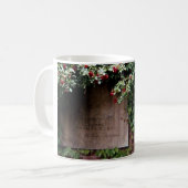 Shakespeare-Zitat-Rose Kaffeetasse (Vorderseite Links)
