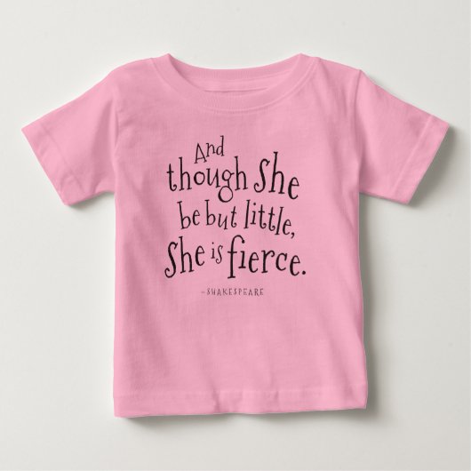 Shakespeare Zitat She is Fierce Girls Tutu Tshirt (Vorderseite)