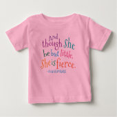 Shakespeare Zitat She is Fierce Girls Tutu Tshirt (Vorderseite)