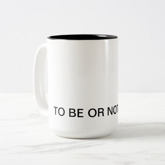 Shakespeare-Zitat-Tasse - Hamlet Zweifarbige Tasse (Vorderseite Links)