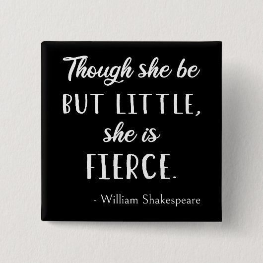 Shakespeare-Zitat - wenig, aber scharf II Button (Vorderseite)