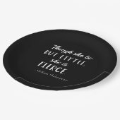 Shakespeare-Zitat - wenig, aber scharf II Pappteller (Schrägansicht)