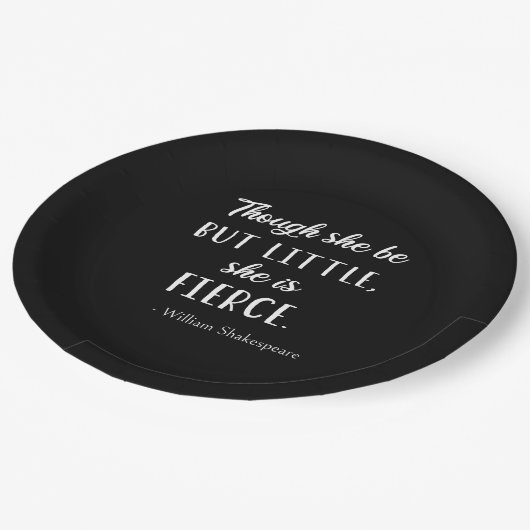 Shakespeare-Zitat - wenig, aber scharf II Pappteller (Schrägansicht)