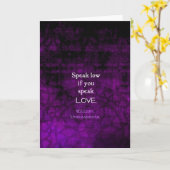 Shakespeare Zitat zur inspirierenden romantischen  Karte (Gelbe Blume)