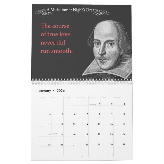 Shakespeare-Zitate.  2014 Kalender (Jan 2026)