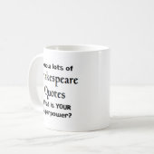 Shakespeare-Zitate Kaffeetasse (Vorderseite Links)