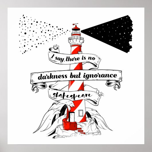Shakespeare zitieren Lighthouse-Illustration Poster (Vorne)