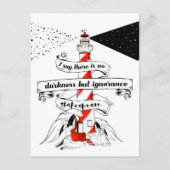 Shakespeare zitieren Lighthouse-Illustration Postkarte (Vorderseite)