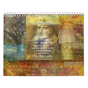 Shakespeare zitiert Gewohnheit Druckkalender Kalender