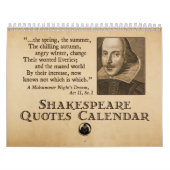 Shakespeare zitiert jährlichen Kalender (Titelbild)
