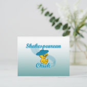 Shakespearean Chick #3 Postkarte (Stehend Vorderseite)