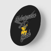 Shakespearean Chick #4 Runde Wanduhr (Winkel)