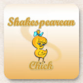 Shakespearean Chick Getränkeuntersetzer (Vorderseite)