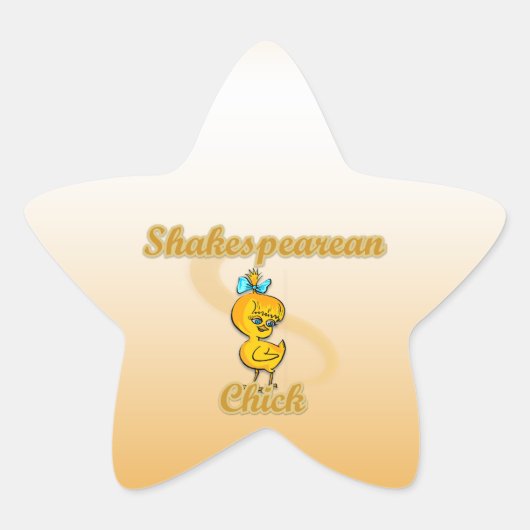 Shakespearean Chick Stern-Aufkleber (Vorderseite)