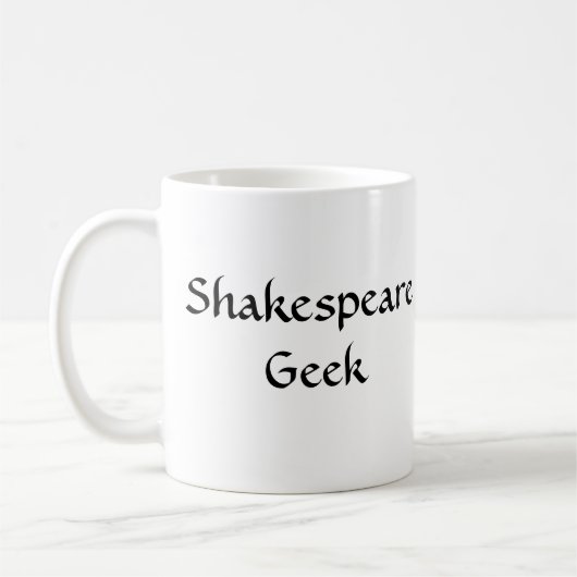 Shakespearegeek-Kaffee-Tasse Kaffeetasse (Links)