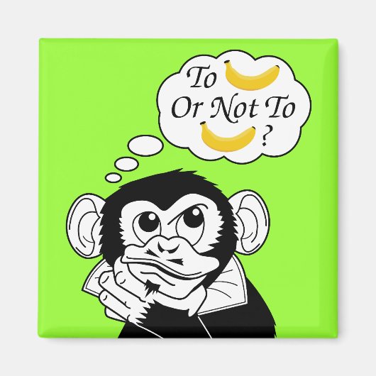 Shakespeares Affe Magnet (Vorne)