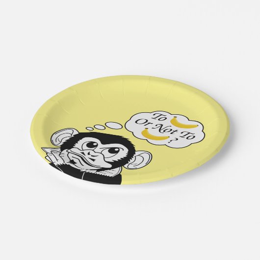 Shakespeares Affe Pappteller (Schrägansicht)